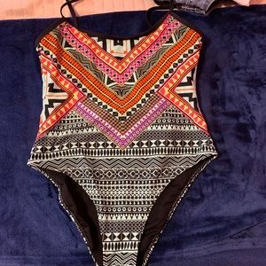 LA heart one piece bathing suit